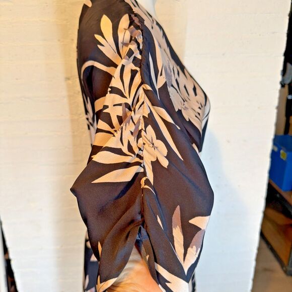 Tucker Silk Juliette Midi Dress Floral Dress M Cottagecore, Designer Classic - Picture 5 of 10